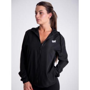 Imagem de Jaqueta Corta Vento Feminino Leve Liso Capuz Impermeável com Bolsos Ac