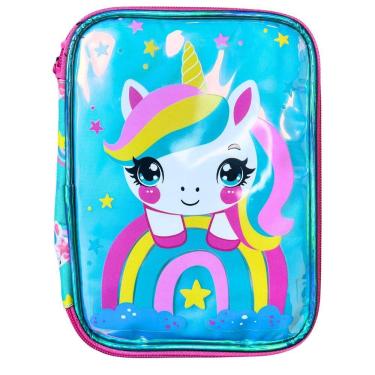 Imagem de Estojo Escolar Grande Box Unicórnio Rku5005E - Verde