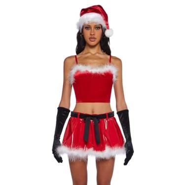 Imagem de Dolls Kill Conjunto de fantasia de show de talentos Jingle Bell da Trickz N' Treatz, Vermelho, GG