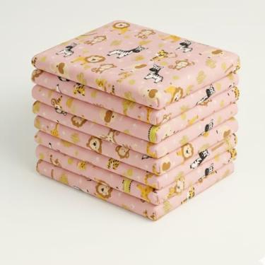 Imagem de Lençol Menina Berço Americano130x70 Algodão com Elástico 7Un (Fazendinha-Rosa, Kit Semaninha)