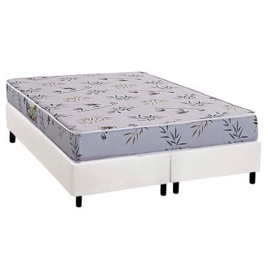 Imagem de Conjunto Box Queen: Colchão Espuma Herval D28 St. Louis + Base CRC Corano White (158x198)