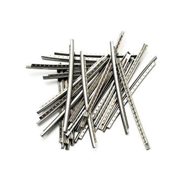 Imagem de Rubatone Fios de traste de guitarra 2,7 mm 24 trastes de aço inoxidável Fretwire compatível com substituição de escala de guitarra elétrica ou acústica Fender Gibson (2,7 mm-24 trastes)