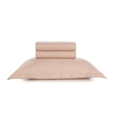 Imagem de Karsten Jogo de Cama Tom Rosé Solteiro 100% Algodão 3 peças 200 Fios