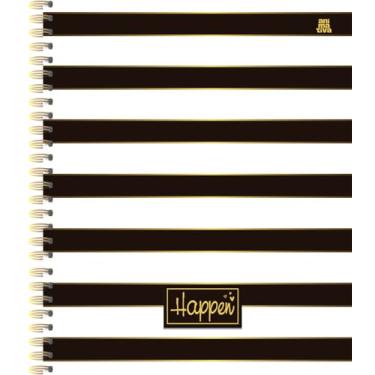 Imagem de Caderno Universitário Duplex Animativa, 1 materia, 80 folhas, Gramatura 90, Capa Dura - Glitter, Happen, Pacote com 4