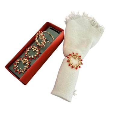 Imagem de Anel- argola - porta guardanapo - mesa posta - natal - TOK DA CASA