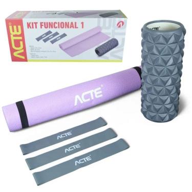 Imagem de Kit Funcional Tapete, Mini Bands E Rolo Miofascial - Nautika