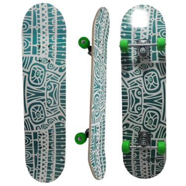 Imagem de Skate Board Infantil Funs Iniciante Esporte Suporta Até 50Kg