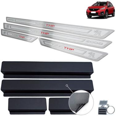 Imagem de Soleira Peugeot 2008 Turbo Thp 2020 2021 Prata Alto Relevo