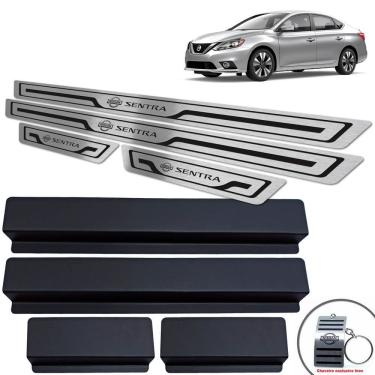 Imagem de Soleira de Porta Sentra 2017 A 2020 Preto Baixo Relevo