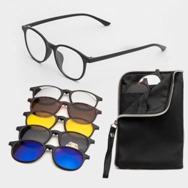 Imagem de Armação De Óculos De Grau Clip On Masculino 6 em 1-Joe- Óculos Sunrise