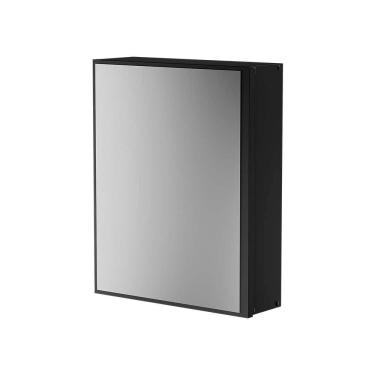 Imagem de Armário Para Banheiro Com Espelho Luxor Preto 34cm