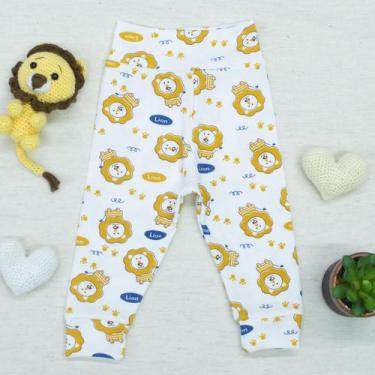 Imagem de Calça de Bebê Ribana Malha Leve Especial e Confortável Leãozinho - FLO