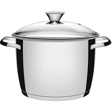 Imagem de Caldeirão Tramontina Allegra em Aço Inox com Fundo Triplo e Tampa de Vidro 22 cm 5,5 L