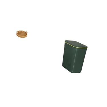 Imagem de Fenteer Cesta de Frutas Trançada, Tigela para Lanche, Prato de Pão, Lixeira de Cozinha, Cesto de Lixo, Suporte para Lixo, Banheiro com Economia de Espaço, Sal