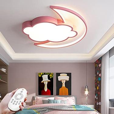 Imagem de Luminária de teto LED para quarto infantil Luminária de teto moderna regulável com controle remoto Lustre para decoração de quarto de menino e menina Sala de estar Restaurante Escritório Ilu