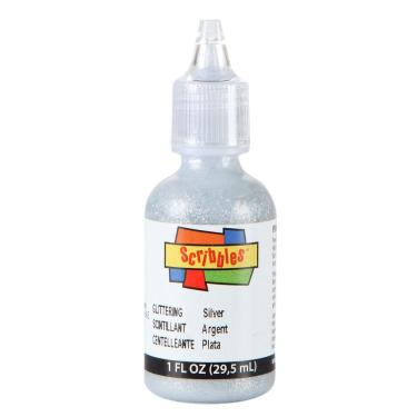 Imagem de Tinta de tecido Scribbles 54305 3D Glitter Glittering Silver 30mL