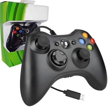 Imagem de Controle Joystick Com Fio Xbox 360 Slim Compatível Com Jogos Atuais Cloud Game Pc E Celular
