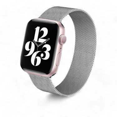 Imagem de Relógio Smartwatch W34s Rosê Gold Com Pulseira De Aço Removível Monitor Cardiaco Cor:prata