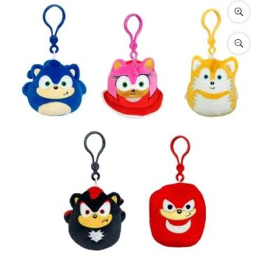 Imagem de Squishmallows 3.5" Clip Ons Set of 5 - Sonic, Amy, Tails, Shadow, Knuckles