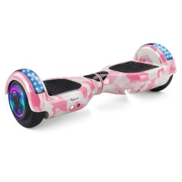 Imagem de Hoverboard Rosa Camuflado, Scooter de Equilíbrio 6,5” com Bluetooth e Luzes LED para Crianças e Adolescentes