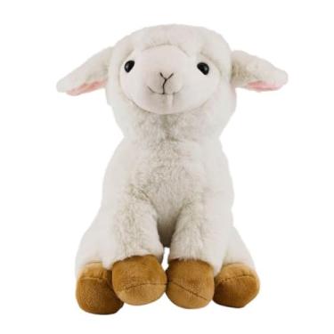 Imagem de Ovelhinha Pelúcia Fazendinha, Branca, Poliéster Macio, 30x19cm, 120g, Lavável, Hipoalergênica, para Crianças 3-6 Anos