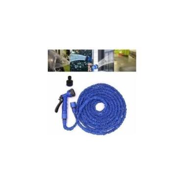 Imagem de Mangueira azul flexível retrátil expansível 22,5 m - Lightbek Official