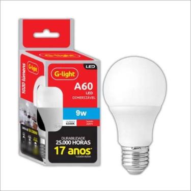 Imagem de Lampada bulbo dimerizavel a60 9w luz branca 6500k led g-light