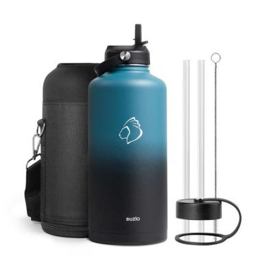 Imagem de Garrafa de água BUZIO de meio galão em aço inoxidável índigo