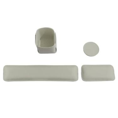 Imagem de Kit Organização para Mesa (4 Peças): Inclui Mouse Pad, Bandeja para Teclado, Suporte para Canetas e Porta Copos (GELO)