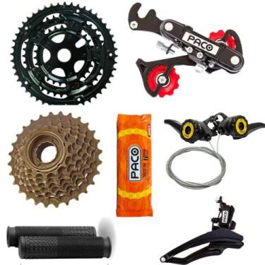 Imagem de Kit Relação 18 Marchas Bicicleta Completo 18v Bike Caloi Mtb Original 