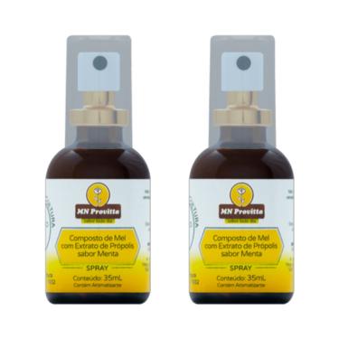 Imagem de Kit 2X: Composto de Mel e Extrato de Própolis Sabor Limão e Menta Spray MN Provitta 35ml