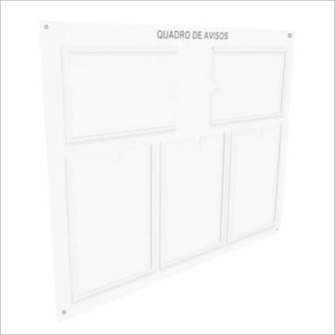 Imagem de Quadro Avisos Gestão Á Vista 5 Displays A4 Ps Transparente. - DC Expre