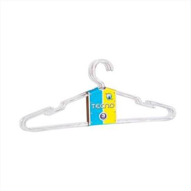 Imagem de Cabide Tecno Adulto Cristal 03 und Kit 3 Cabides Tecno Adulto Premium 