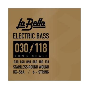 Imagem de La Bella Strings "RX SÉRIES STAINLESS STEEL - RX-S6A - 6-STRING E-BASS" Cordas para 6 cordas e-baixo - aço inoxidável - 030-118