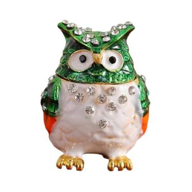 Imagem de simhoa Caixa de joias com pingentes de, porta-anéis decorativo, organizador de joias, estatueta de para brincos, anéis, colares, ideia de, Verde