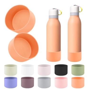 Imagem de BKBY 2 peças de bota de silicone compatíveis com Owala FreeSip Twist 680 g/510 g, capa inferior de manga protetora antiderrapante e antiarranhões para garrafa de água Owalaa FreeSip Twist