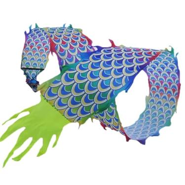 Imagem de Square Dance Cinto de dança de dragão de meia-idade e idosos, cinto de dança de dragão, adequado para esportes e atividades culturais adereços de desempenho (colorido, 8M)