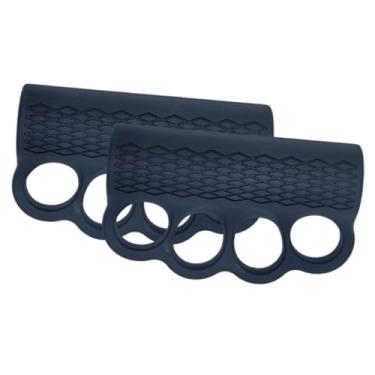 Imagem de Colaxi 1 par de luvas de silicone para levantamento de peso, proteção portátil para as mãos, para crosstraining, exercícios de condicionamento físico, Preto