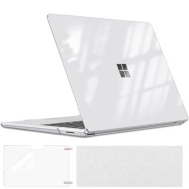 Imagem de LCMOCICO Capa para laptop Microsoft Surface Copilot+ PC 2024 (7ª edição) modelo 2036, capa rígida de plástico resistente a arranhões com protetor de tela, transparente