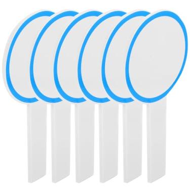 Imagem de ifundom Tabuleiros brancos de jogo com 6 peças, paddles, quadros-brancos, para estudantes, professores, escritório, sala de aula, reunião, votação, jogos de família, festa