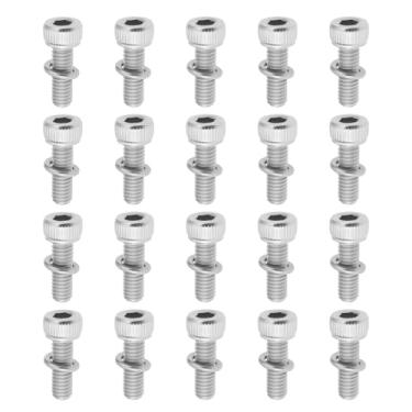 Imagem de YINETTECH 20 parafusos de boia de carburador de motocicleta M4 x 12 mm compatíveis com Mikuni