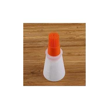 Imagem de Escova de garrafa de óleo de silicone para óleo/mel/molho, pincel de garrafa de molho para regar pastelaria, churrasco - 1 peça, laranja
