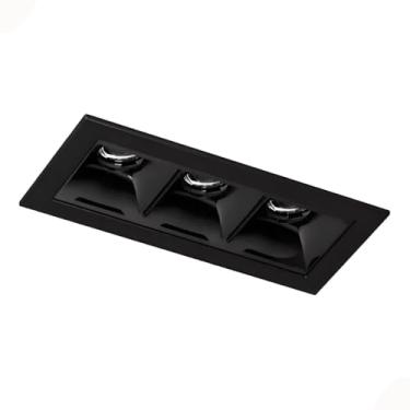 Imagem de Spot de Embutir LED Interlight Picco Triplo 7 W 2700 K – 3 Focos – Modelo 4992-AB-S-PM Preto – Alumínio Injetado