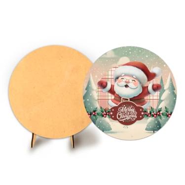 Imagem de Painel Redondo Com Elastico 50cm Flores + Suporte MDF (NAT133)