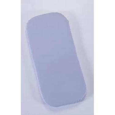 Imagem de Colchão para carrinho Moisés oval Azul bebê Algodão - Variedades enxov