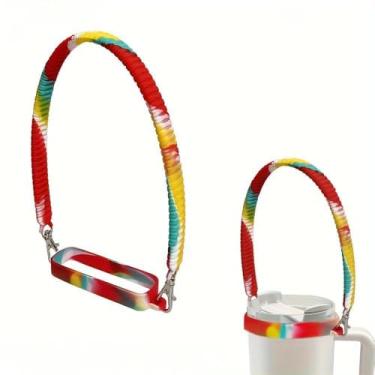 Imagem de Acessórios decorativos para garrafa de água esportiva Stanley Cup Tumblers Essentials Cup Strap and Flower Jewelry Charms Set para 400 ml, 850 g, 1,134 g