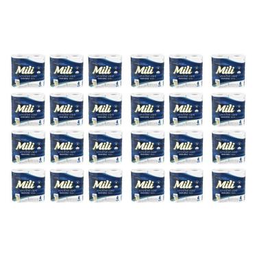 Imagem de Fardo Papel Higienico 30M Mili Folha Dupla 96 Rolos  24X4Rl 