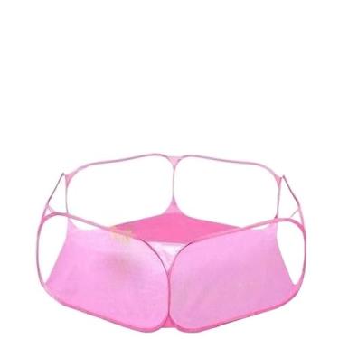 Imagem de Portão Grade Para Cachorros Cercado Dobrável Para Animais Com Forro Impermeável Seguro E Resistente(rosa)