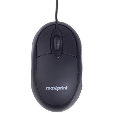 Imagem de Maxprint Mouse MO1000 Essential com Fio, Design Ergonômico, 1200 DPI, Preto, Conexão USB, para Computador e Notebook