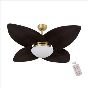 Imagem de Ventilador De Teto Dourado 4 Pás Tabaco 220V C/ Controle